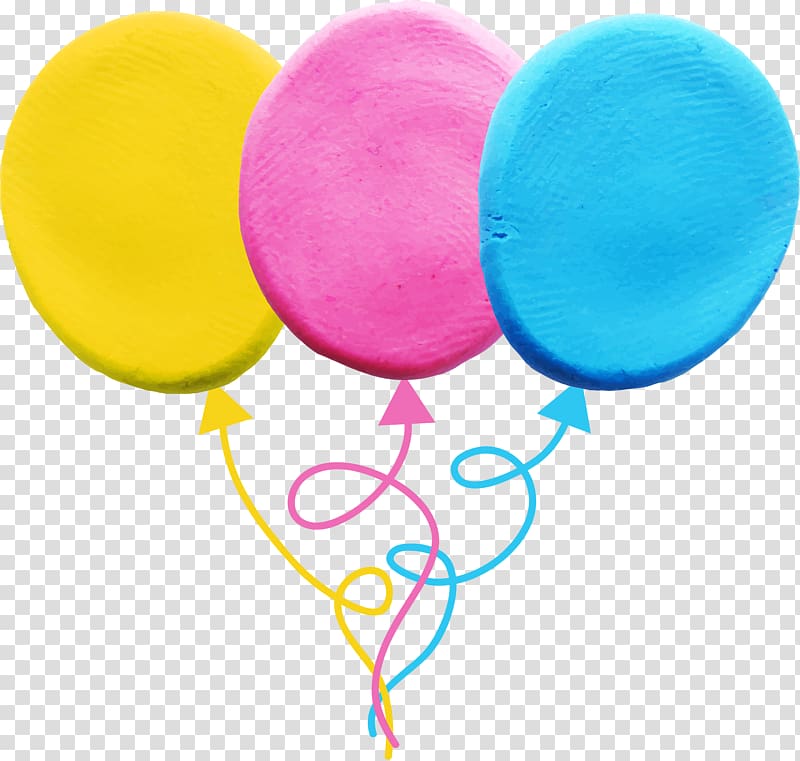 Play-Doh Plasticine Illustration, Colored balloons transparent background PNG clipart