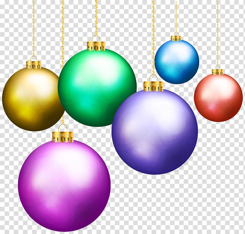 six assorted-color Christmas bauballs, White House Bronner\'s Christmas Wonderland Christmas ornament Christmas decoration, Christmas Balls transparent background PNG clipart
