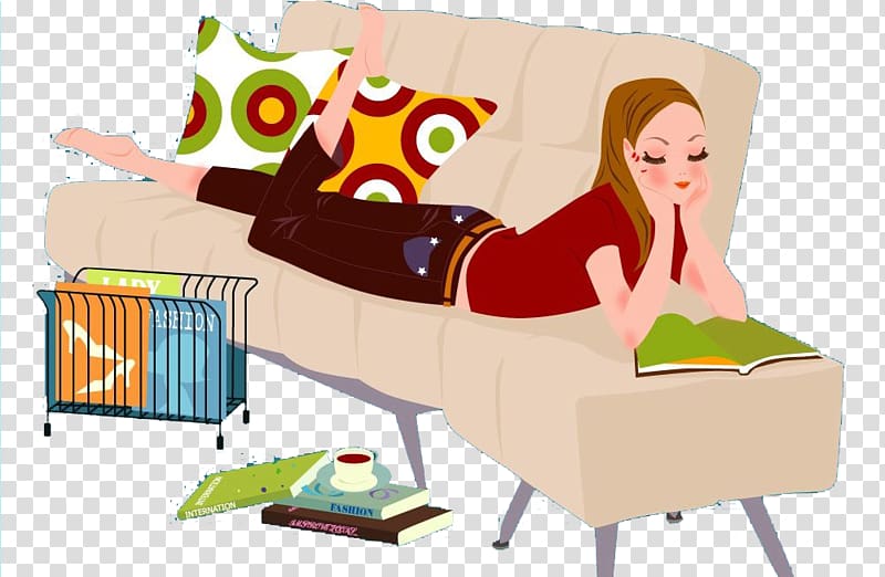 Angry Little Girls Illustration, Sexy sofa model transparent background PNG clipart