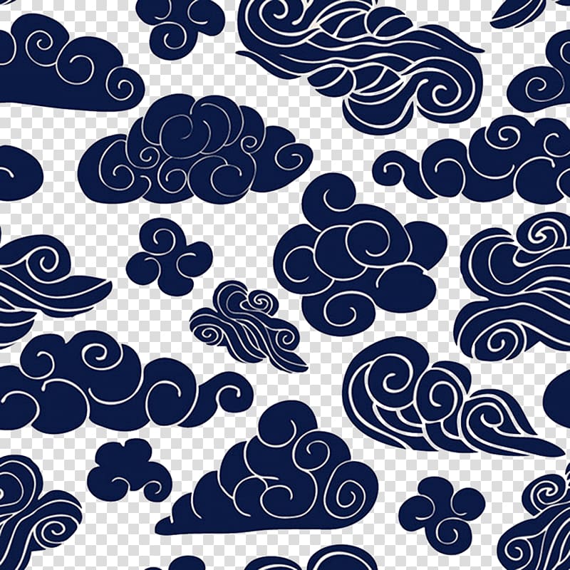 traditional cloud pattern transparent background PNG clipart