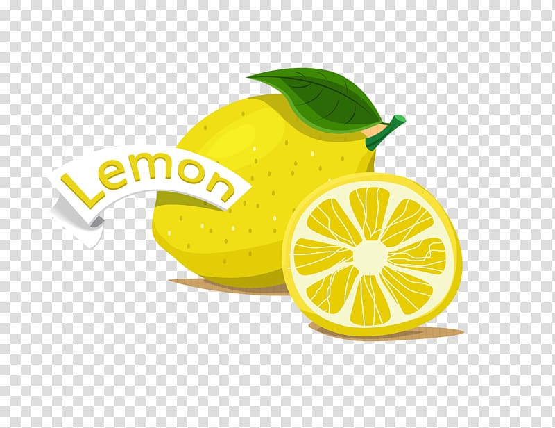 Juice Cartoon Lemon, Hand-painted lemon transparent background PNG clipart
