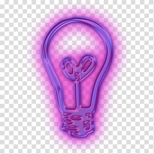 purple heart-shaped , Neon Light Bulb transparent background PNG clipart