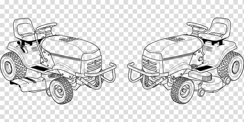 Lawn Mowers Riding mower Drawing , color tractor transparent background PNG clipart