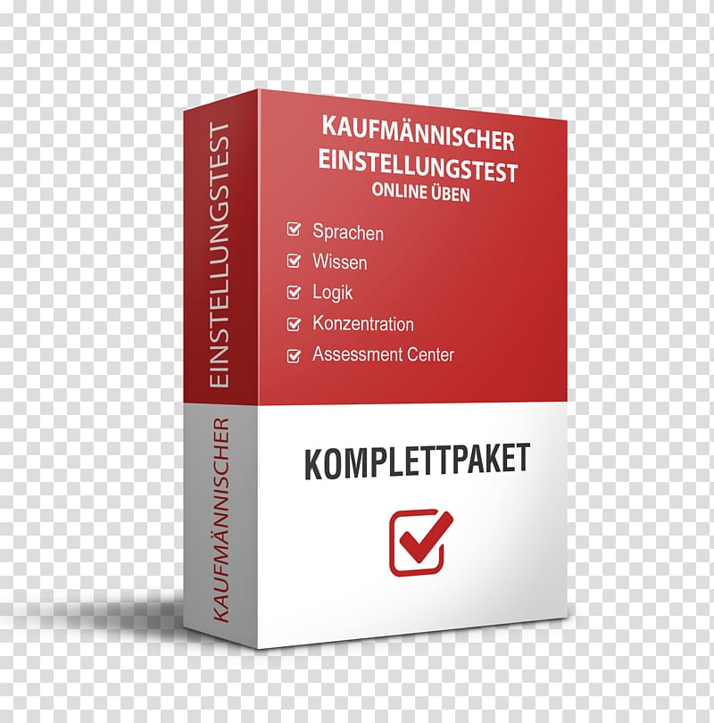 Einstellungstest Eignungstest Application for employment Assessment centre Zweiradmechatroniker, Product Box transparent background PNG clipart