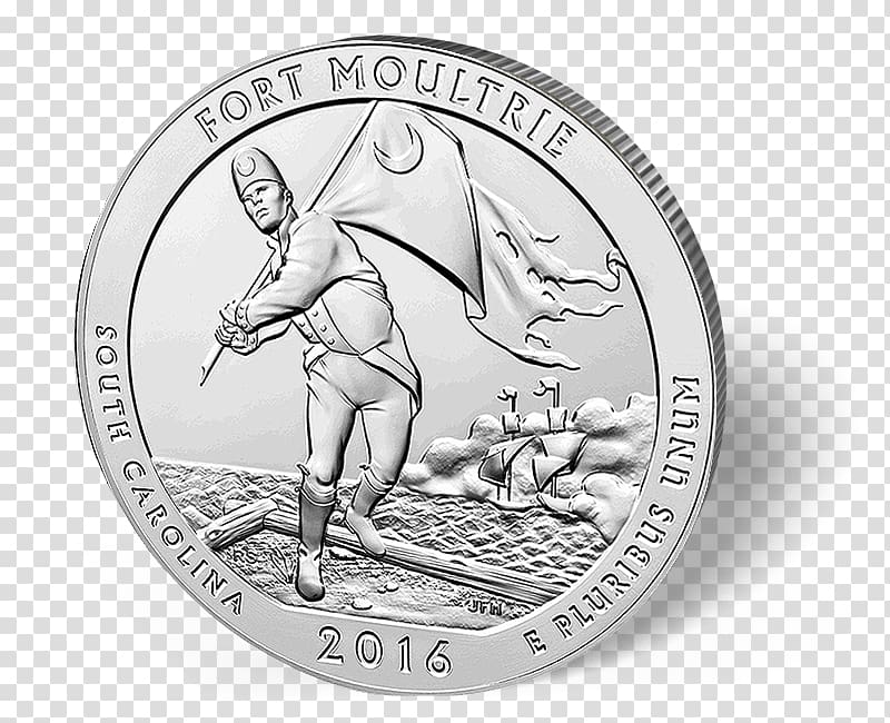 Fort Moultrie Coin Effigy Mounds National Monument Silver Fort Sumter National Monument, coin transparent background PNG clipart