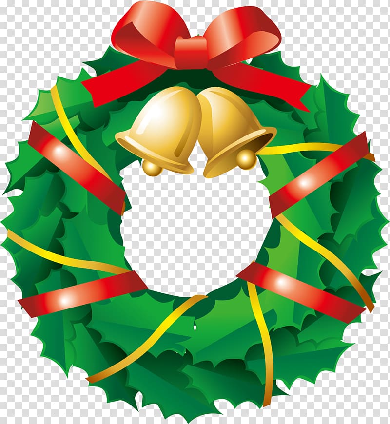 Christmas , Christmas grass ring decoration transparent background PNG clipart