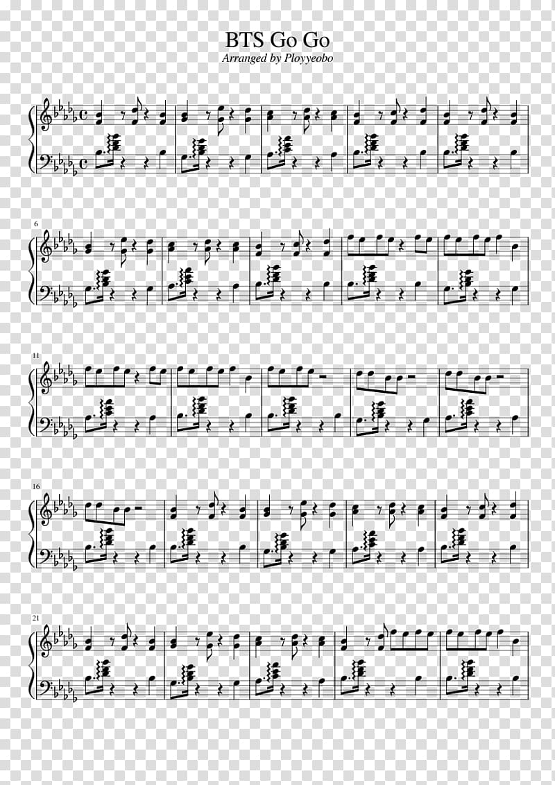 Blood Sweat & Tears Sheet Music BTS Chord Musical note, Bts fake love transparent background PNG clipart