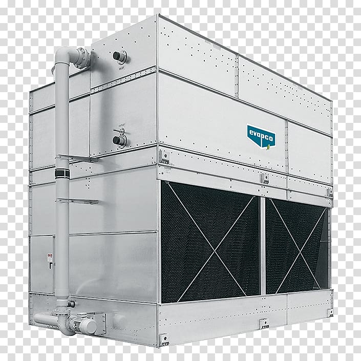 Evaporative cooler Condenser Refrigeration Cooling tower Evapco, Inc., condenser tower transparent background PNG clipart
