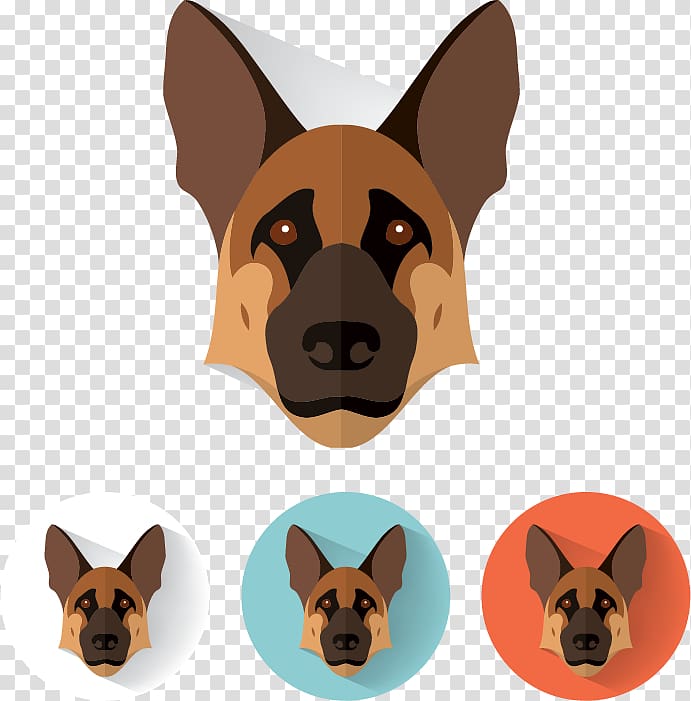 The German Shepherd Puppy Cartoon, Black-backed Avatar transparent background PNG clipart
