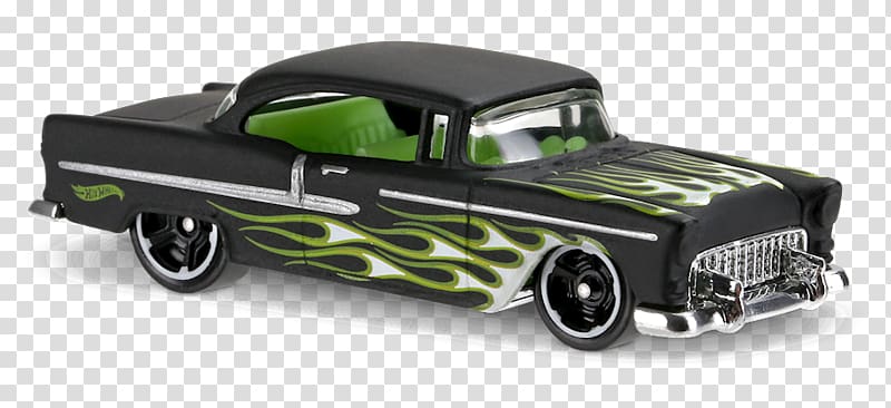Model car Hot Wheels \'55 Chevy Mattel, hot wheels monster jam transparent background PNG clipart
