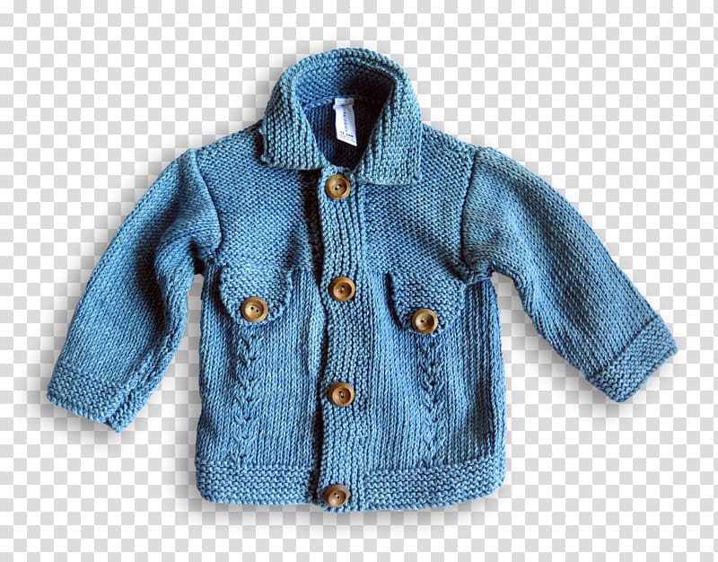 Cardigan Hand knitting Jacket Denim, denim jacket transparent background PNG clipart