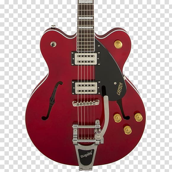 Gretsch G2622T Streamliner Center Block Double Cutaway Electric Guitar Bigsby vibrato tailpiece Semi-acoustic guitar, guitar transparent background PNG clipart