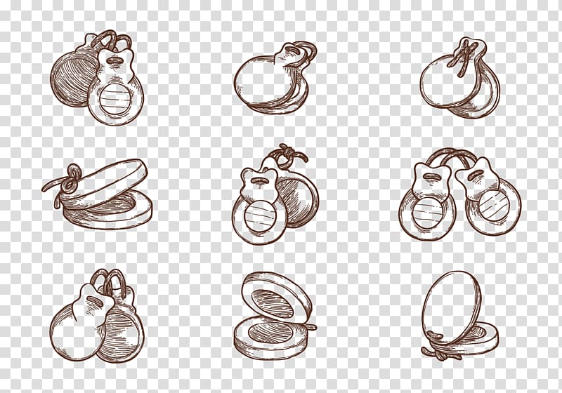 Castanets Drawing, design transparent background PNG clipart