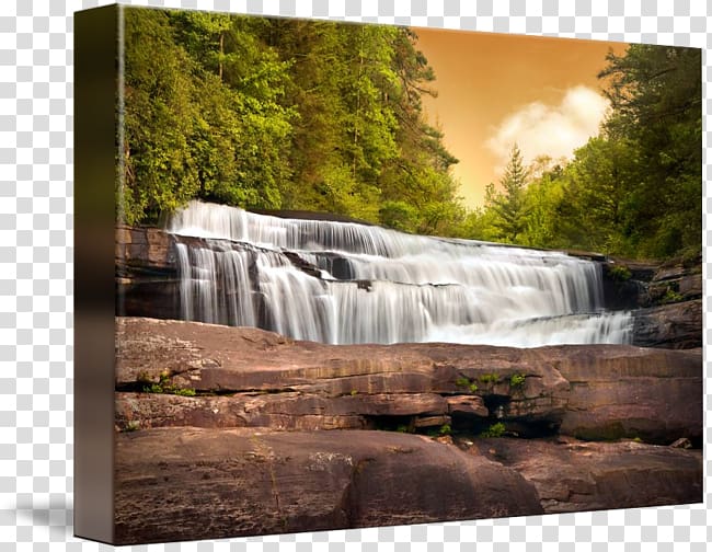 Waterfall Looking Glass Falls Landscape Nature Stream, mountain waterfall transparent background PNG clipart