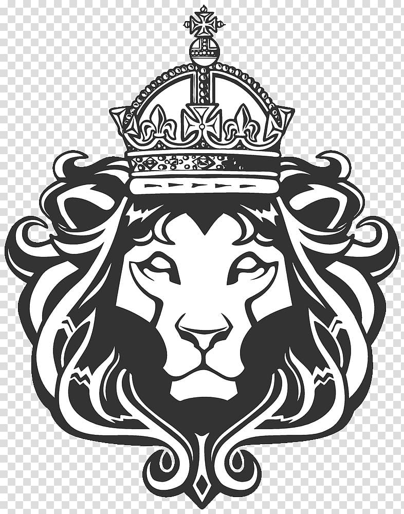 a crowned lion head transparent background PNG clipart
