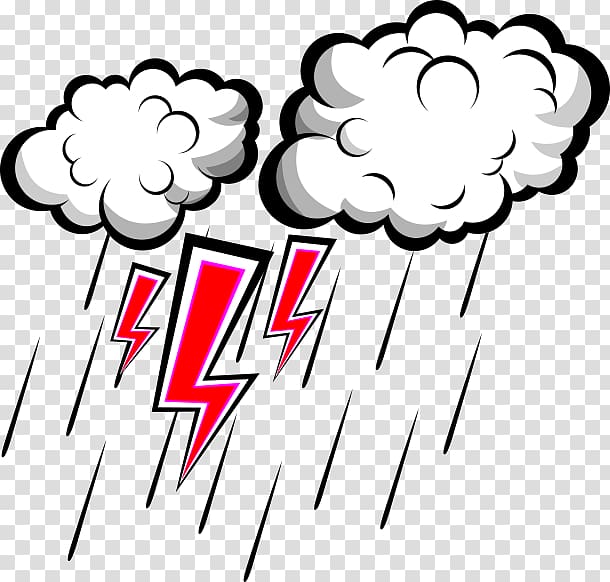 Lightning Thunderstorm Rain, Rain and thunder transparent background PNG clipart