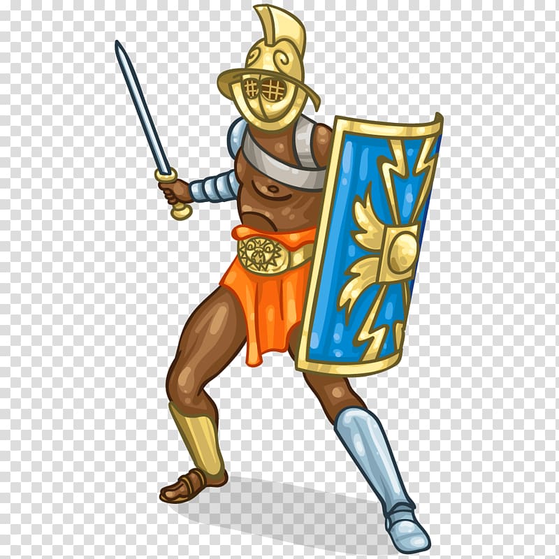 Knight Sword Cartoon Gladiator, Gladiator Helmet transparent background PNG clipart