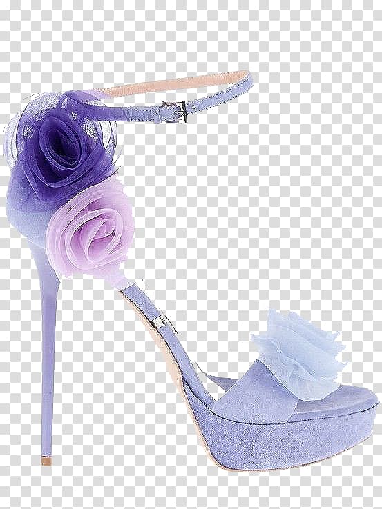 High-heeled footwear Shoe Stiletto heel Lavender, Women high heels purple material transparent background PNG clipart