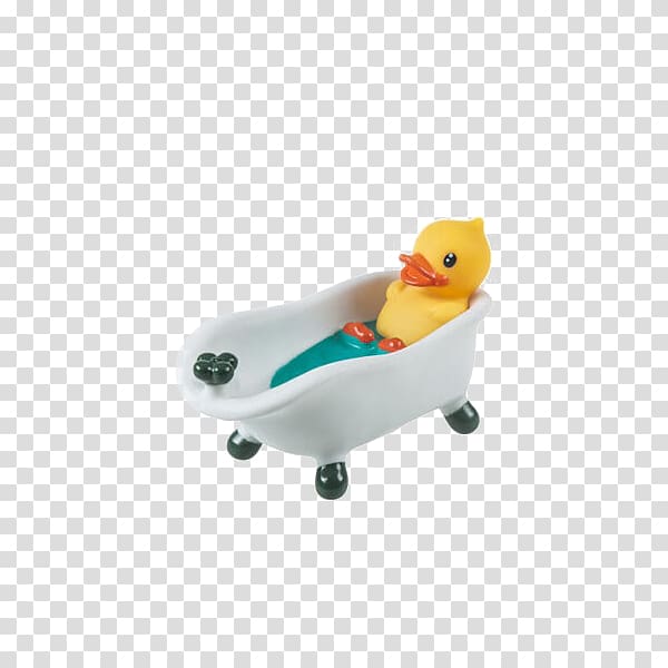 Soap dish Cartoon, Cartoon fashion cute little yellow duck bath soap box models transparent background PNG clipart