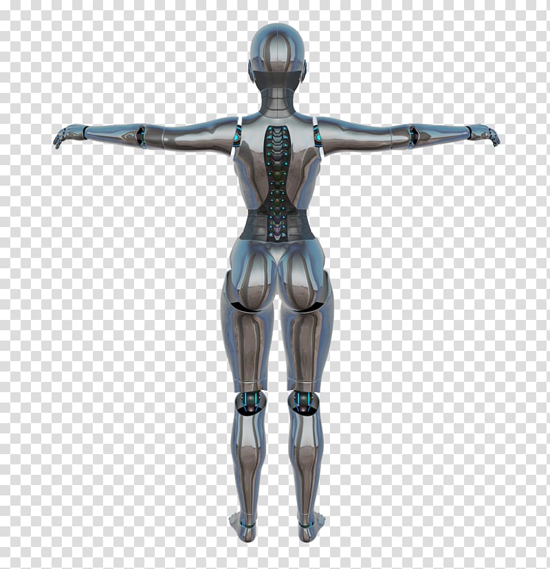 Robot Cyborg Human back Artificial intelligence Android, Cyborg transparent background PNG clipart