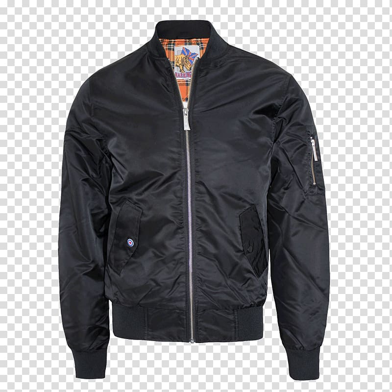 Leather jacket MA-1 bomber jacket Flight jacket, inside coat transparent background PNG clipart