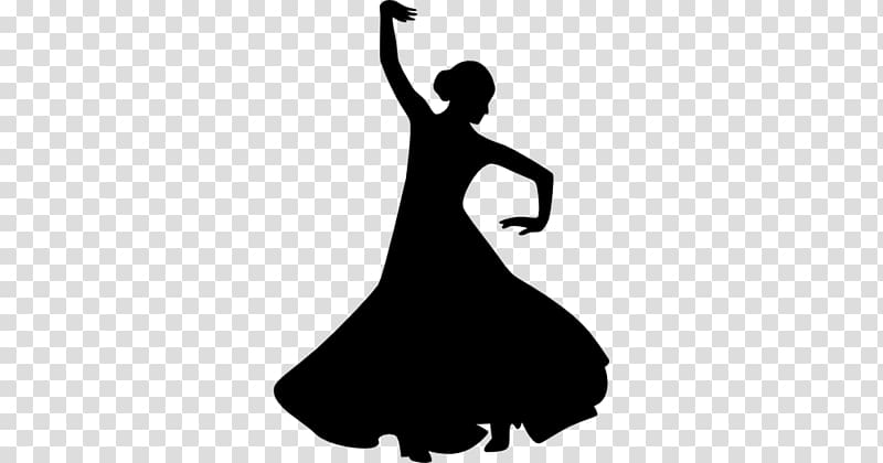 Flamenco Ballet Dancer Silhouette, Silhouette transparent background PNG clipart