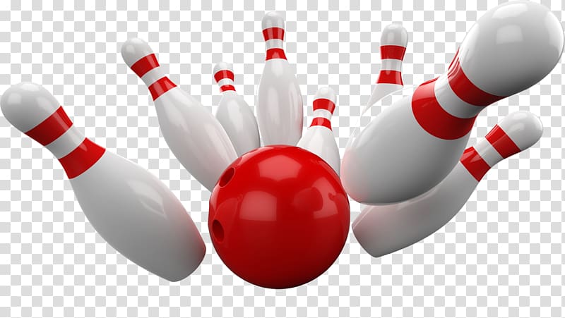 white baseball pin and ball set, Ten-pin bowling Bowling pin Bowling Balls Strike, Bowling lane transparent background PNG clipart