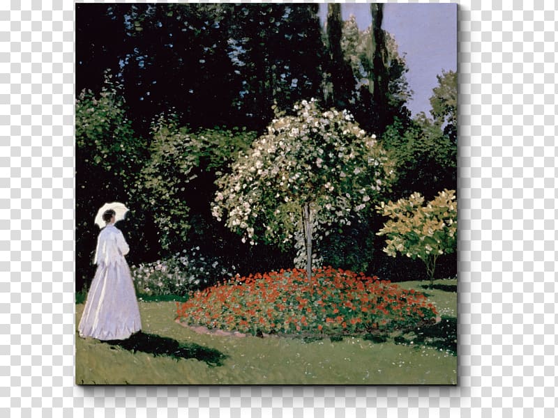 Garden at Sainte-Adresse The Artist\'s Garden at Giverny Water Lilies Woman with a Parasol, Madame Monet and Her Son Jeanne-Marguerite Lecadre in the Garden, water lilies transparent background PNG clipart