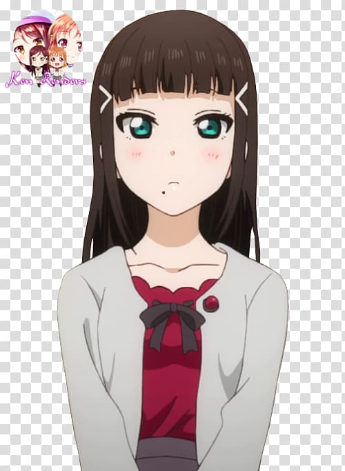 Anime Love Live! Sunshine!! Awaken the power Black hair Mangaka, Anime transparent background PNG clipart