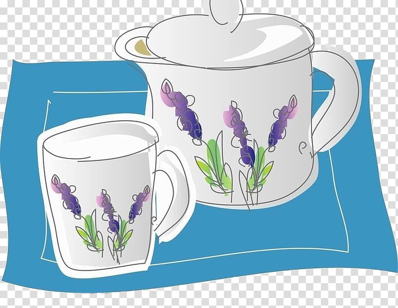 Coffee Mug Illustration, Alfalfa tea transparent background PNG clipart