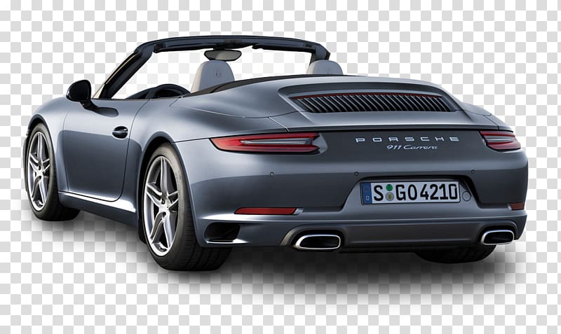 grey Porsche 911 Carrera convertible coupe, 2018 Porsche 911 2017 Porsche 911 Carrera Porsche 930, Porsche 911 Carrera Back View Car transparent background PNG clipart