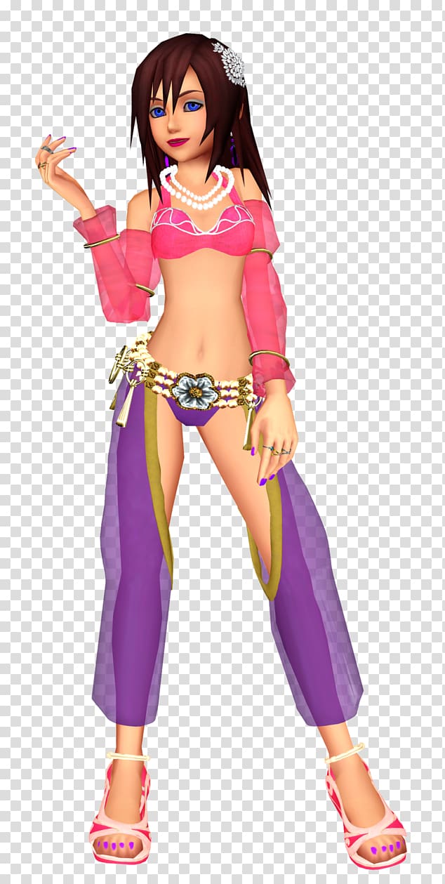 Kingdom Hearts Costume Kairi Belly dance, belly dancer transparent background PNG clipart