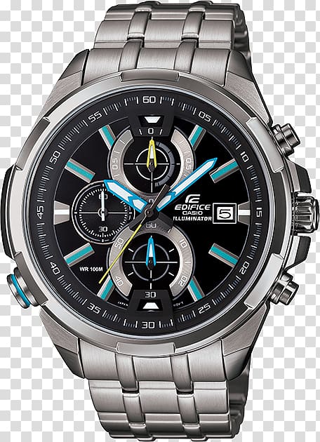 Casio Edifice Watch Illuminator Chronograph, Watch Parts transparent background PNG clipart