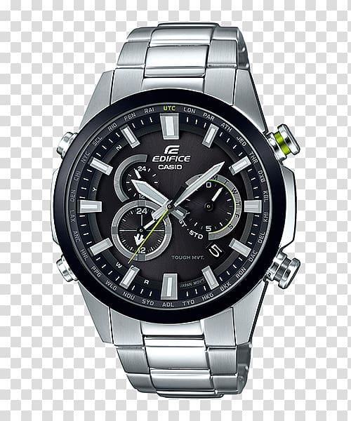 Casio Edifice Watch Casio Wave Ceptor Solar power, Watch Parts transparent background PNG clipart