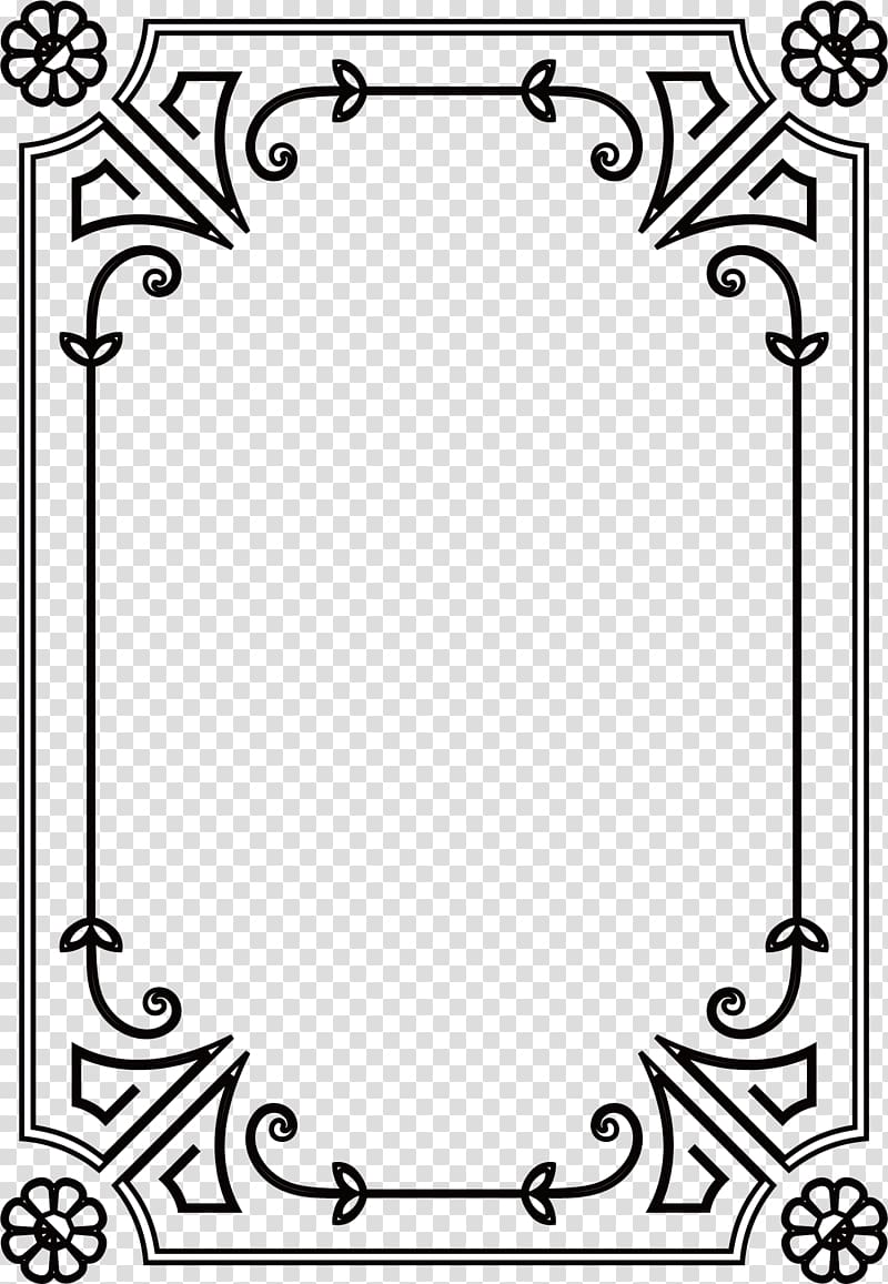 Wire-frame model Cartoon Black and white, Cartoon black frame decoration transparent background PNG clipart