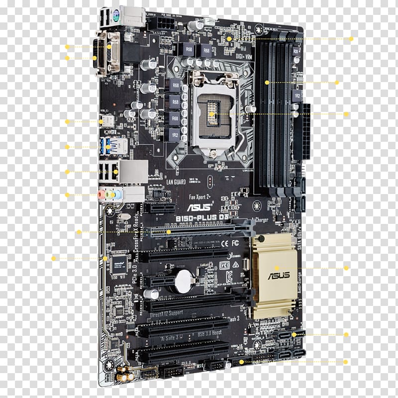 Motherboard LGA 1151 microATX LGA 1150, Computer transparent background PNG clipart