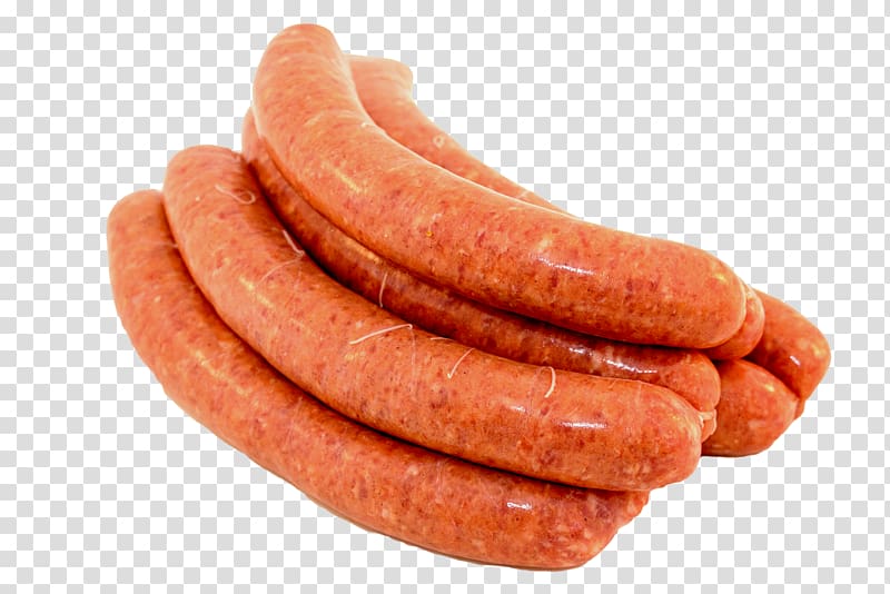 Bratwurst Frankfurter Würstchen Thuringian sausage Knackwurst, sausage transparent background PNG clipart