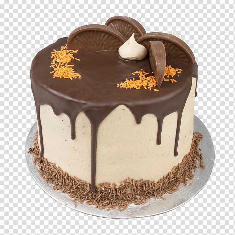 Sachertorte Chocolate cake Chocolate truffle Ganache, wedding cake transparent background PNG clipart