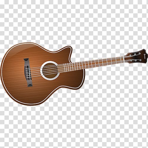 wooden folk guitar transparent background PNG clipart