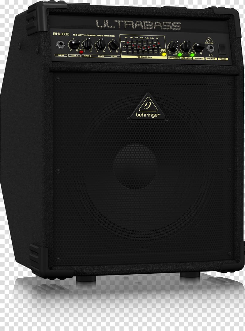 Guitar amplifier Audio Bass guitar Behringer Bass amplifier, Bass Amp transparent background PNG clipart