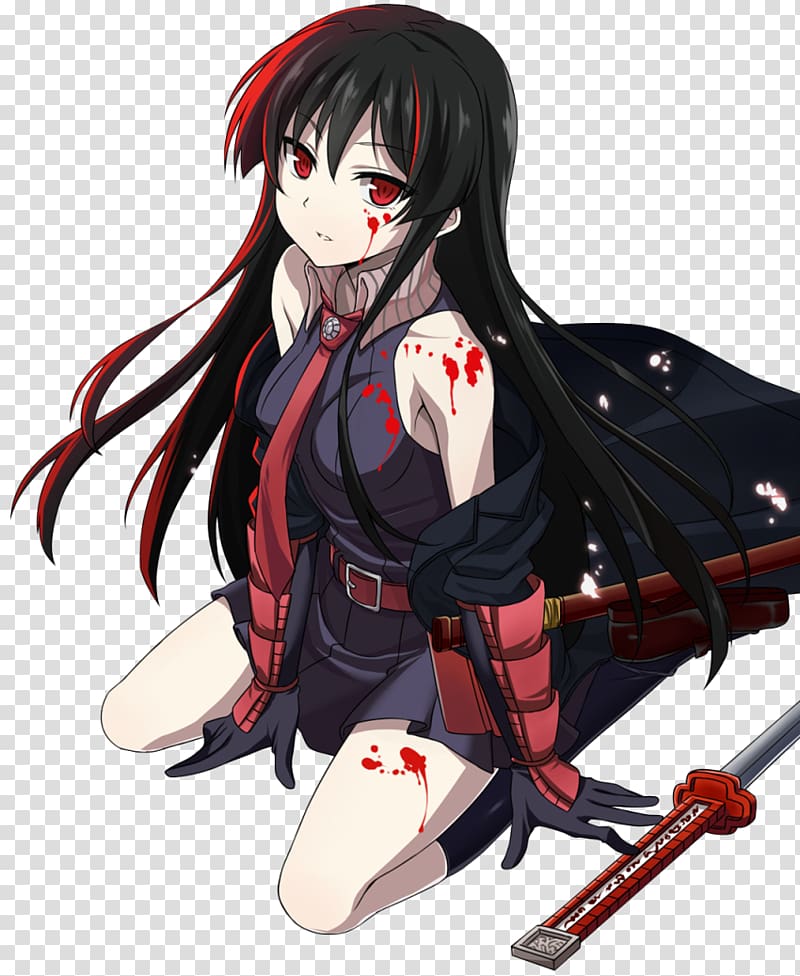 Black hair Red hair Anime, hair, black Hair, manga, people png