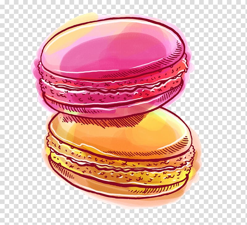 Macaron Macaroon Dim sum Bxe1nh Smxf6rgxe5stxe5rta, Hand-painted cookies transparent background PNG clipart