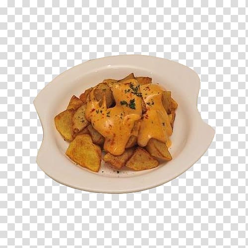 Patatas bravas Vegetarian cuisine Recipe Side dish Curry, Delicious potato transparent background PNG clipart