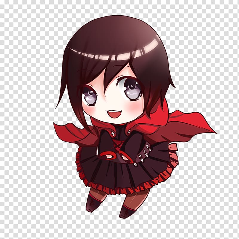 Chibi Blake Belladonna Weiss Schnee Fan art, ruby transparent background PNG clipart