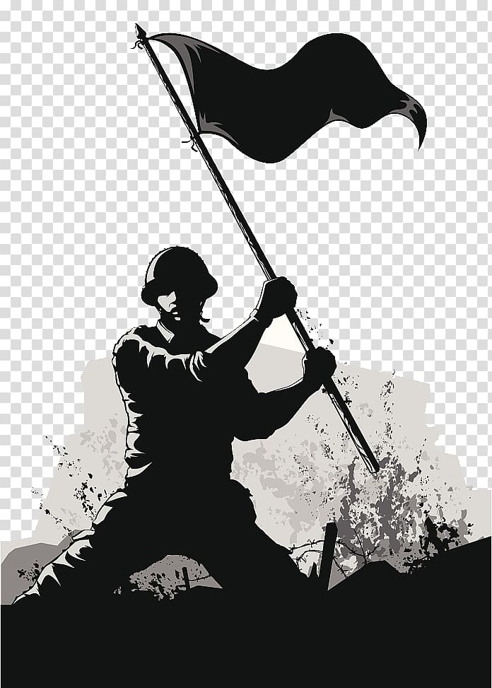 army ppt soldier black and white silhouette illustration transparent background PNG clipart
