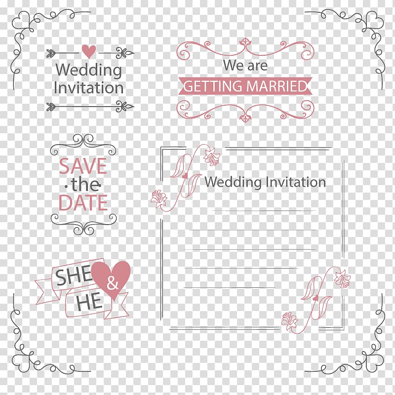 Wedding invitation Marriage, wedding invitation, wedding invitation transparent background PNG clipart