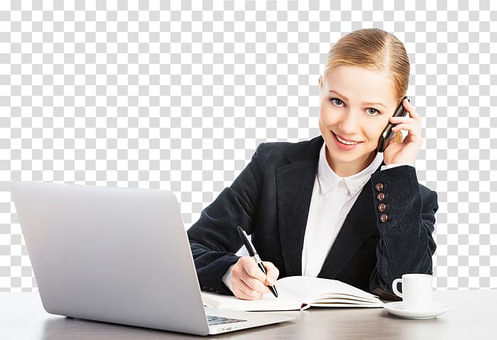 Job interview Recruitment Telephone interview Business, laptop on desk transparent background PNG clipart
