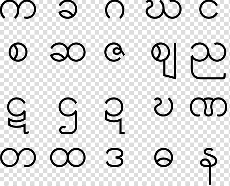 Burma Burmese alphabet Letter, Burmese Alphabet transparent background PNG clipart