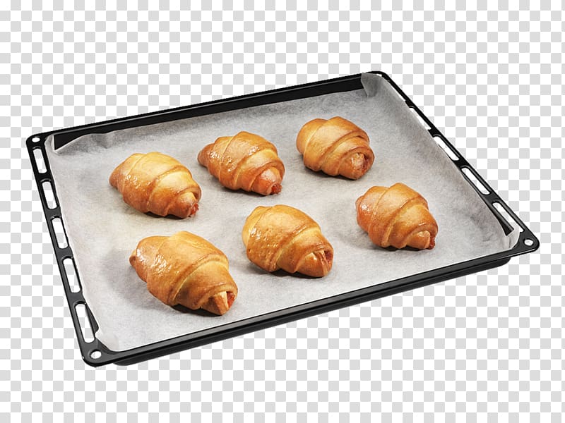 Croissant Bakery French cuisine Bread Baking, Croissant in an iron tray transparent background PNG clipart