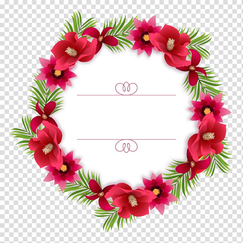 Flower , Red Garland transparent background PNG clipart